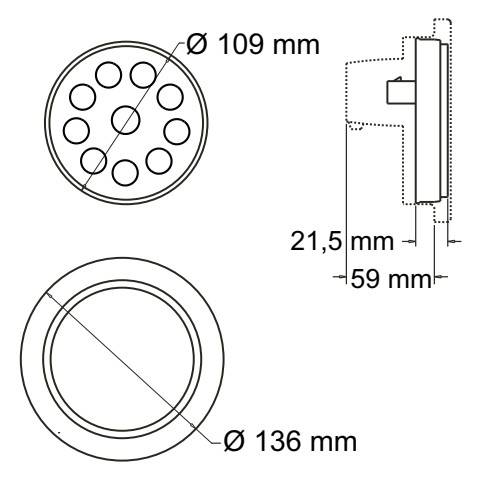 FARO TRASERO LED BAIML 3400 109MM 10 LED BIVOLTAJE AMBAR 